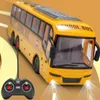 Crianças brinquedo rc carro de controle remoto ônibus escolar com luz tour ônibus rádio controlado carro elétrico para crianças brinquedos presente 240105