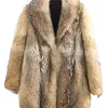 Highend Direct Sales Men's Medium and Long Wolf Fur Coat Mink Men 240105