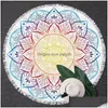 Badhandduk Bohemian Mandala Beach Tapestry Kasta stora runda picknickfiltar Pool Decoration Yoga 150 cm Drop Delivery Home Garden DH13Z