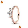 Anneaux de mariage Authentique Fit Femmes Anneaux Charms Charme Ensemble Serré Souhaitant Os Brillant Couronne Vague Drop Livraison Bijoux Bague Otpbz