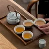 Ensembles de service à thé en céramique de Style japonais, tasse à thé, glaçage gris glacé, tasse à thé de couleur dégradée, ensemble en porcelaine, petit bol pour la maison