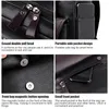 Backpack Fashion Book Business Travel PU Leather Shopping Men Zipper Wearable Large Capacity Laptop Adjustable Strap Casual