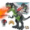 Interaktywne zabawki dla dzieci zdalne sterowanie elektronicznymi zabawkami dinozaurów Abs Walking Dinozaury Symulacja Symulacja Prezent Świąteczny LJ20110301Q