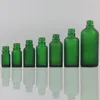 Storage Bottles Green And Frosted 10ml Empty Perfume Glass Bottle For Oil Lotion Cosmetic Packaging Wholesale