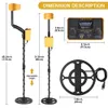 Tanxunzhe TC-200Y Upgrade Metalldetektor Unterirdischer Draht Eisen Metall Golddetektor Einstellbarer Tracker für die Schatzsuche 240105