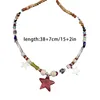 Colliers pendentif collier de perles florales ethniques réglable chaîne claviculaire étoile charme cou bijoux pour tenues de tous les jours des femmes