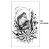 Nya nio Tailed Fox Bi'an Flower Color Water Transfer Simulation Tattoo Arm Half Back Paste