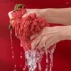 Asciugamano 652F Palla da bagno da cucina in ciniglia con anello per appendere Decorazione morbida e assorbente ad asciugatura rapida