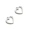 Charms 10 stks Zinklegering Liefde Open Bezel Hart Holle Frame Hangers Voor Diy Kettingen Oorbellen Sieraden Maken Benodigdheden