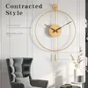 Grote Wandklok Scandinavisch Modern Design Spaans Huis Woonkamer Decoratie Mute Big Size Minimalisme Horloges Ambachten 240106