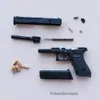 Gun Toys Hot Portable Toy Gun Model Keychain Alloy Empire 1 G17 PISTOL FORM 1 MINI METAL SCAL Ejektion Gratis montering med låda