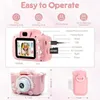 Kids Camera Toys HD Digital Video Camera Girls Cartoon Selfie Camera with 32GB SD Card Record Life Toys Birthday Christmas Gifts 240105