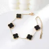 Classic Van Jewelry Accessories Versatile 18k Clover Bracelet Rose Gold Shell Mother and Daughter Handicraft Fashion Lucky Grass