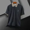 6 Colors Basic mens polo shirt men t shirt Chest Embroidery LogoFull of letters polo shirts Summer tshirts France Luxury Brand tee Man Tops Size M--XXXL