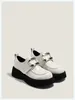 Geklede schoenen Dames Britse stijl 2024 Veelzijdige instappers met dikke zolen Verhoogde loafers Zwart Enkele voor dames Zapatos Para Mujeres