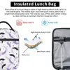 Eyelash Eyes Insulated Lunch Tote Bag Lashes With Purple Glitter Effect Seamless Cooler Thermal Bento Box Outdoor Camping Travel 240106