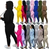 Pantalones de chándal de lana gruesa con capucha Top Track Suit Mujeres Conjunto de jogging de 2 piezas Trajes Jogger Sport Conjunto de chándal de dos piezas 240105