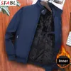 Качественная зимняя деловая куртка, мужская брендовая теплая мужская куртка на флисовой подкладке, повседневная верхняя одежда, термопальто, одежда 240105