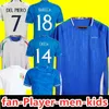 23/24 Italia Chiesa Soccer Jerseys 2023 Italien 125. Raspadori Verratti Barella Jorginho Donnarumma Shirt Totti Lorenzo Politano Zaniolo Miretti Football Uniform