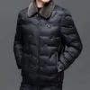 Men Winter Windbreaker Coats Brand Fur Collar Casual Fashion Thicken Outwear Parkas Jacket Clothing Top Quality 240106