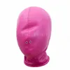 БДСМ головной убор для бондажа, мягкая регулируемая искусственная кожа, капюшон, закрытая маска, открытое отверстие для носа, эротические секс-игрушки, раб, ролевая игра 240106