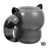 Canecas cerâmica caneca espresso copos de vidro doméstico leite porcelana animal guaxinim cerâmica banquete café