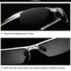 Aoron Sürüş Polarize Güneş Gözlüğü Erkekler Alüminyum Magnezyum Çerçeve Spor Güneş Gözlükleri Sürücü Retro Goggles Güneş Gözlüğü UV400 Anti-211014300T