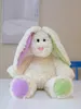 35CM Colorful Rabbit Toys Soft Fluffy Stuffed Animals Cute Bunny Plush Sleeping Toy For Children Friends Birthday Gifts 240106