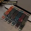 Maikes Quality Watch Band Oil Wax Leather Strap Vintage Dark Brown Accessories Watchband 20mm 22mm 24mm för 240106