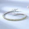 UMCHO 925 Sterling Silver Peridot 2MM Tennis Bracelet Women's Bracelets Party Gift Fashion Fine Jewellery 240105