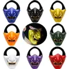 Nieuwe Half Face Knight Warrior Japanse Ghost King Samurai Masker Halloween Cosplay Muur Masker Kabuki Evil Demon Halloween Party Masker T305L