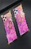 Coque de téléphone carrée en marbre rose, pour Samsung Galaxy Note 20 Ultra 10 Plus S8 S9 S10 S20 Plus J6 A71 A20 A50 A70 A51 A81 Phone8188263