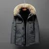 Designer heren parka winter donsjack man Winter donsjack heren jas mode winddicht waterdicht Outdoor Dikke warme parka topkwaliteit echte wolf bont capuchon jas z6