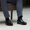 Chaussures Oxford à lacets en cuir véritable pour hommes d'affaires, faites à la main, coupe entière, pour robe de soirée de mariage