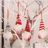 Décorations de Noël Ornements de Noël faits à la main suédois Tomte Gnomes P Scandinave Santa Tree Décoration suspendue Décoration d'intérieur JK2009 DHC1K