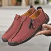 Mannen Schoenen Set Voet Casual Slip op mannen Loafers Hoge Kwaliteit Echt Leer Zwart Flats Mocassins Sport Gratis Verzending man Schoen