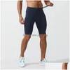 Shorts pour hommes Entraînement pour hommes Courir Jogging Fitness Entraînement Sports Stretch Solide Taille élastique Gym Activewear Pantalon Drop Delivery App Dhqy5