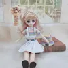 BJD meisje poppen 30 cm Kawaii 6 punten gezamenlijke beweegbare poppen met mode kleding zacht haar aankleden meisje speelgoed verjaardagscadeau pop 240105