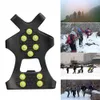 1 par S-XL 10 pregos crampons para sapatos anti-skid neve gelo escalada sapato picos tração no gelo caminhadas ao ar livre sapatos de inverno capa 240105