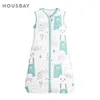 Babyslaapzak voor geboren baby Draagbare deken 05 Tog Zomer 100% katoen Printvest Slaapzak Baby Jongens Meisjes 03 jaar 240105