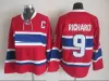 Vintage Hockey Jerseys 4 Jean Beliveau 9 Maur Richard 10 Guy Lafleur 29 Ken Dryden 33 Patrick Roy Retro Classic Jersey Red White Stitched Sh