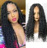 MH Natural Black Color Box Crochet Braid Hair Lace Front Wigs Pre Plucked Braided Synthetic Braids For Women3524808