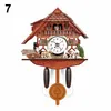 Relógio de parede cuco de madeira, alarme de tempo de pássaro, sino de balanço, relógio de alarme, decoração de arte para casa, estilo antigo h0922278m