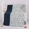 100cmx80cm Baby Bedding Set Cotton Quilt Infant Swaddle Wrap Swaddling born Thermal Soft Fleece Blanket Winter 240106