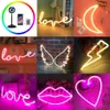 LED USB Rainbow Sunset Kırmızı Neon İşaret Işık Duvar Kelime Poster Arka Plan Odası Mağazası Düğün Noel Dekor Pogerya Prop D30 H092185S