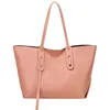 Borsa tote di grande capacità Borsa a mano monospalla in nylon Borsa da donna Borsa semplice rosa per lo shopping casual Borse da donna 240106