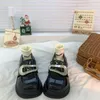 Ubierz buty Śliczne damskie obuwie letnie dla kobiety 2024 platforma ze średnimi obcasami mokasyny kawaii stylowy poślizg na towarzyskiej