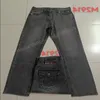 Jeans pour hommes Pantalons Designer Noir Skinny Autocollants Light Wash Ripped Moto Rock Revival Joggers True Religions Hommes Grbue