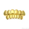 ヒップホップボディジュエリー6歯のグリルズゴールドフィルズトップボトム歯牙牙のグリルズセットハロウィーンクリスマスパーティーvampi6441159