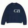 Projektanci męskie swetry list Jacquard ponadgabaryt bluzy mężczyźni kobiety O-Neck Cole Buxton Knit Sweater Hip Hop Sport Pants